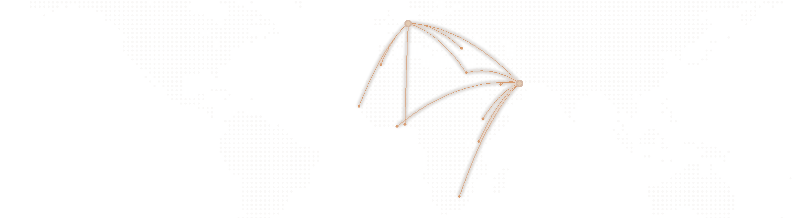 World map showing VAYN's trade routes radiating from Amsterdam and Dubai across the Middle East and Africa